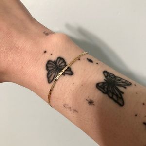 14k Solid Gold Delicate Chain Bracelet 6.5 inches